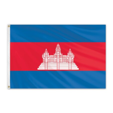 Clearance Cambodia 4'x6' Nylon Flag